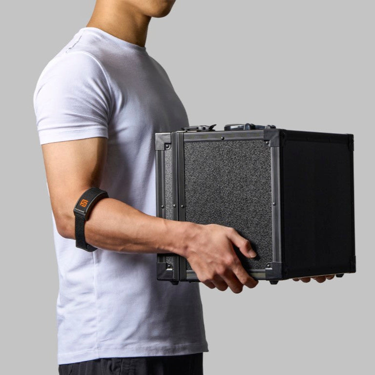 FICOR Active Elbow Stabilizer for lifting – tendonitis and elbow pain relief strap providing compression and support during heavy lifting or manual work